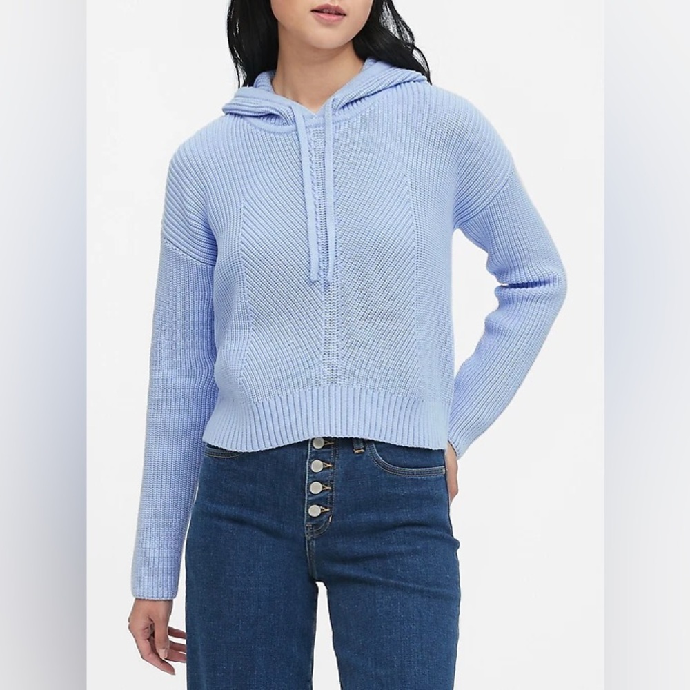 BANANA REPUBLIC cotton blend hooded knit pull over XL